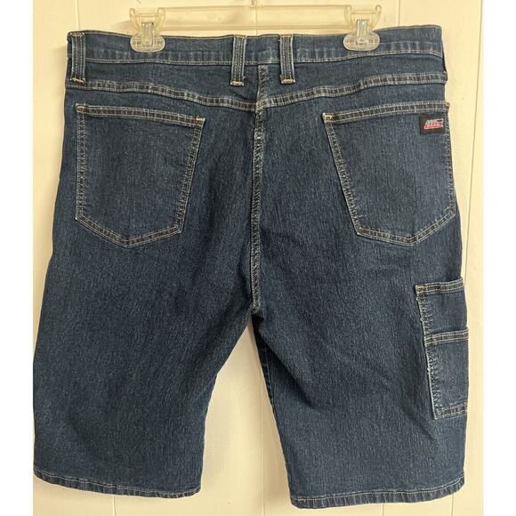 Dickies Mens 38 Shorts Loose Fit Blue Denim Jean Cotton Hike Work Casual - Picture 4 of 6